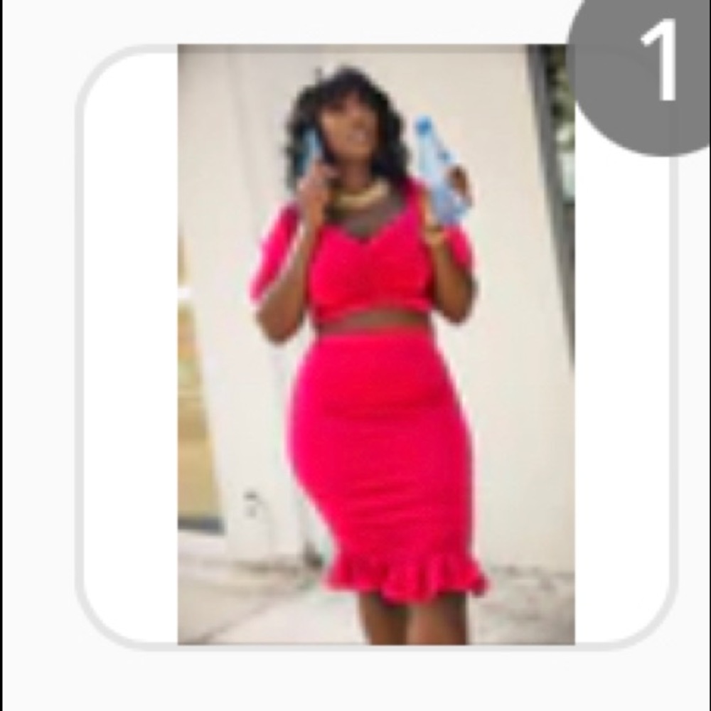 Rebdolls 2 piece set fuchsia